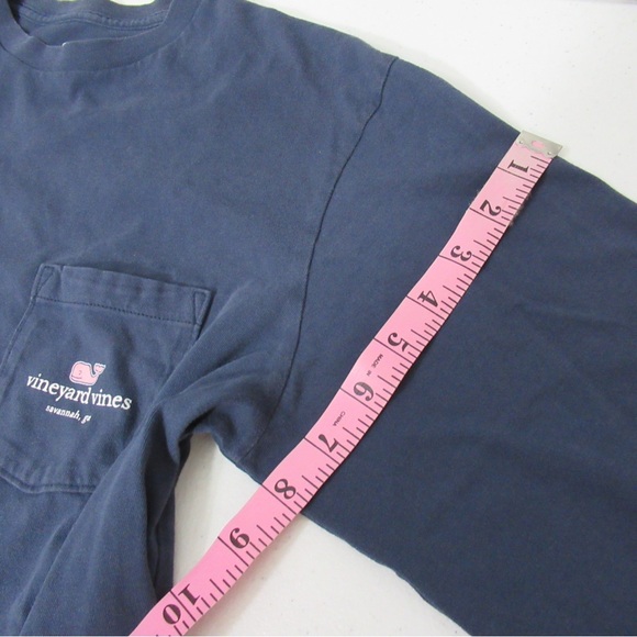 Vineyard Vines Men’s I Love Savannah Georgia Long Sleeve Pocket Tee Size XS Blue - Picture 10 of 12